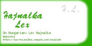 hajnalka lex business card